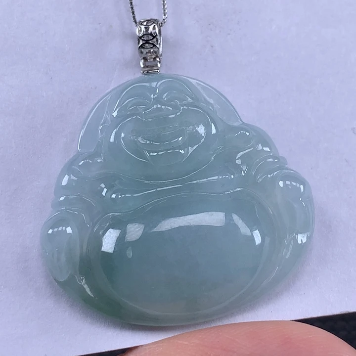 颈饰未镶嵌翡翠佛公吊坠