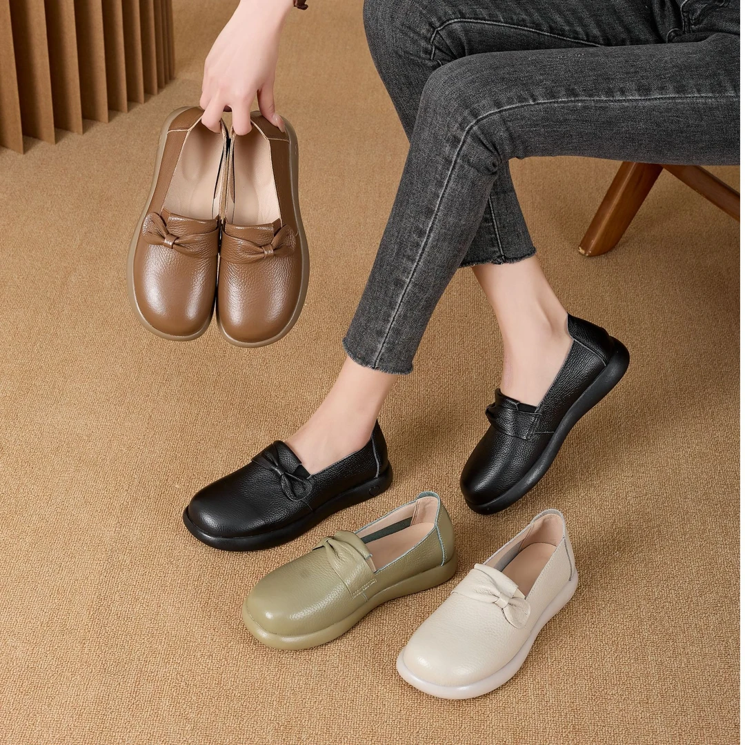 2025春季新款头层牛皮单鞋【2025002】