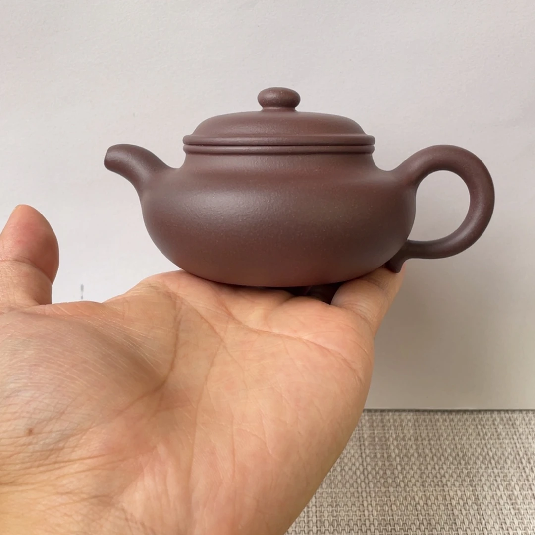 紫砂茶壶半手工老紫泥仿古壶150cc