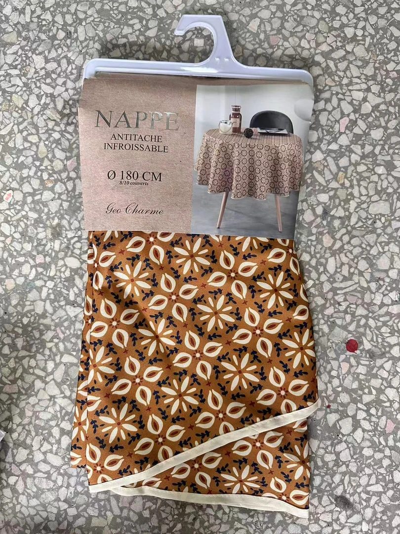 《兵哥外贸》3楼180cm直径黄色花纹圆桌布 发一个