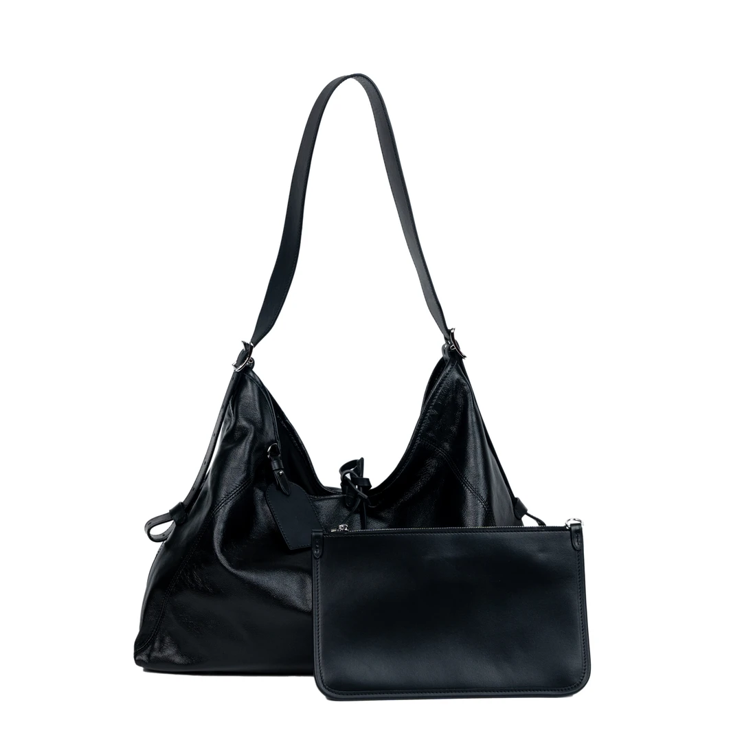 BENS CHEN【黑武士】进口羊皮 黑色 时尚单肩百搭女包