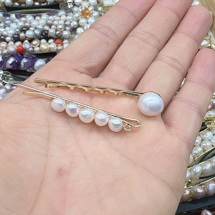 淡水珍珠发饰未镶嵌