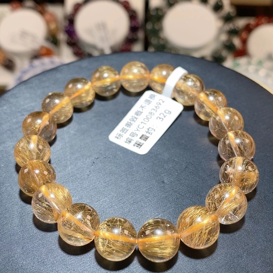 水晶手链未镶嵌F金发晶10.6