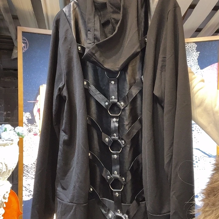 Acdc黑色搭扣长款外套