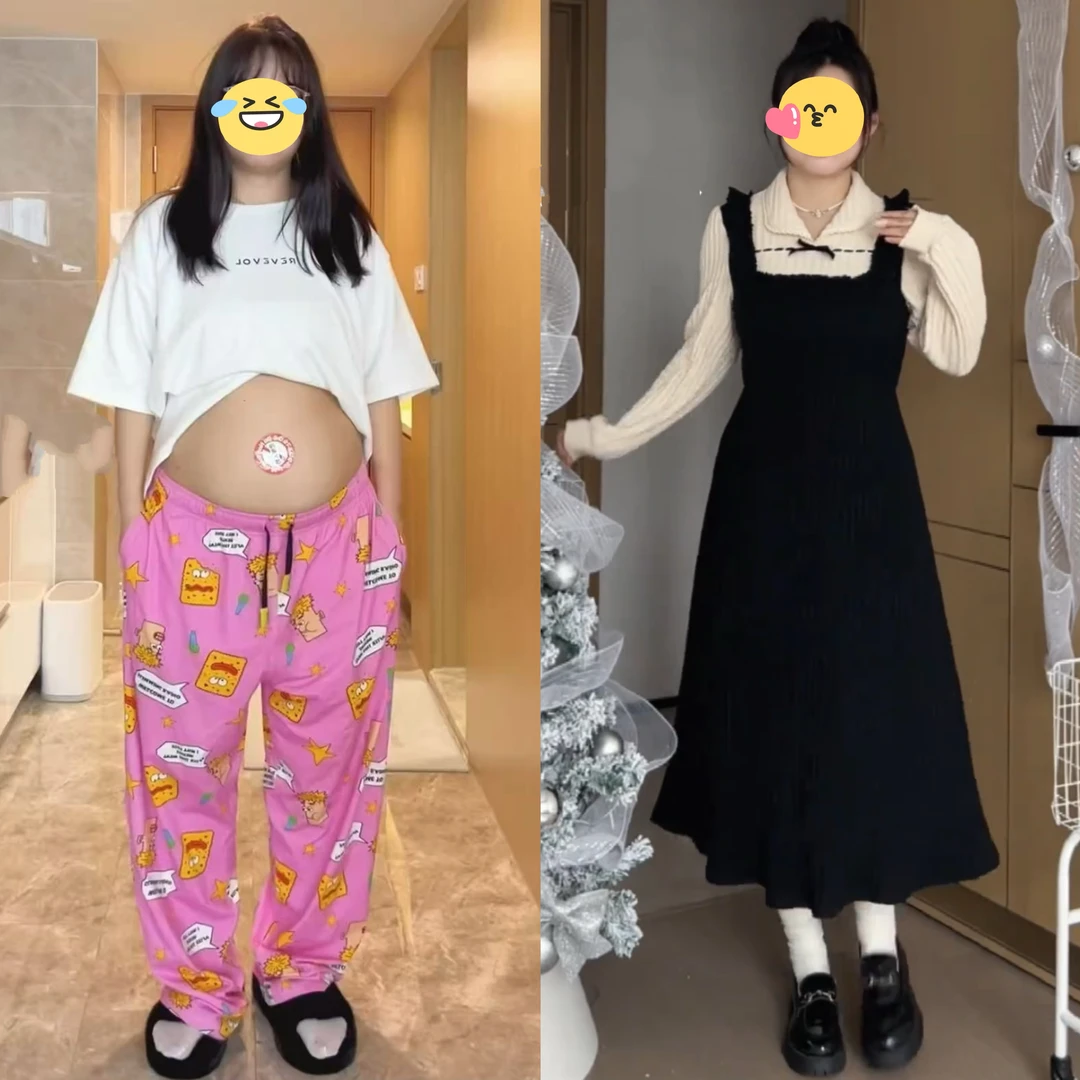 大码法式拼接假两件气质连衣裙女秋季新款胖mm显瘦内搭小黑长裙子