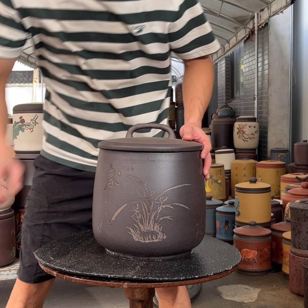 茶叶罐紫砂9饼茶叶罐