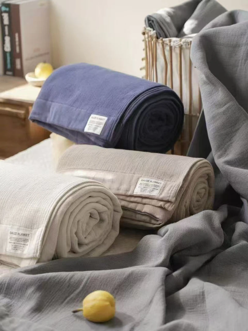 私人定制款轻奢超柔汉麻200*230 夏季纱布盖毯