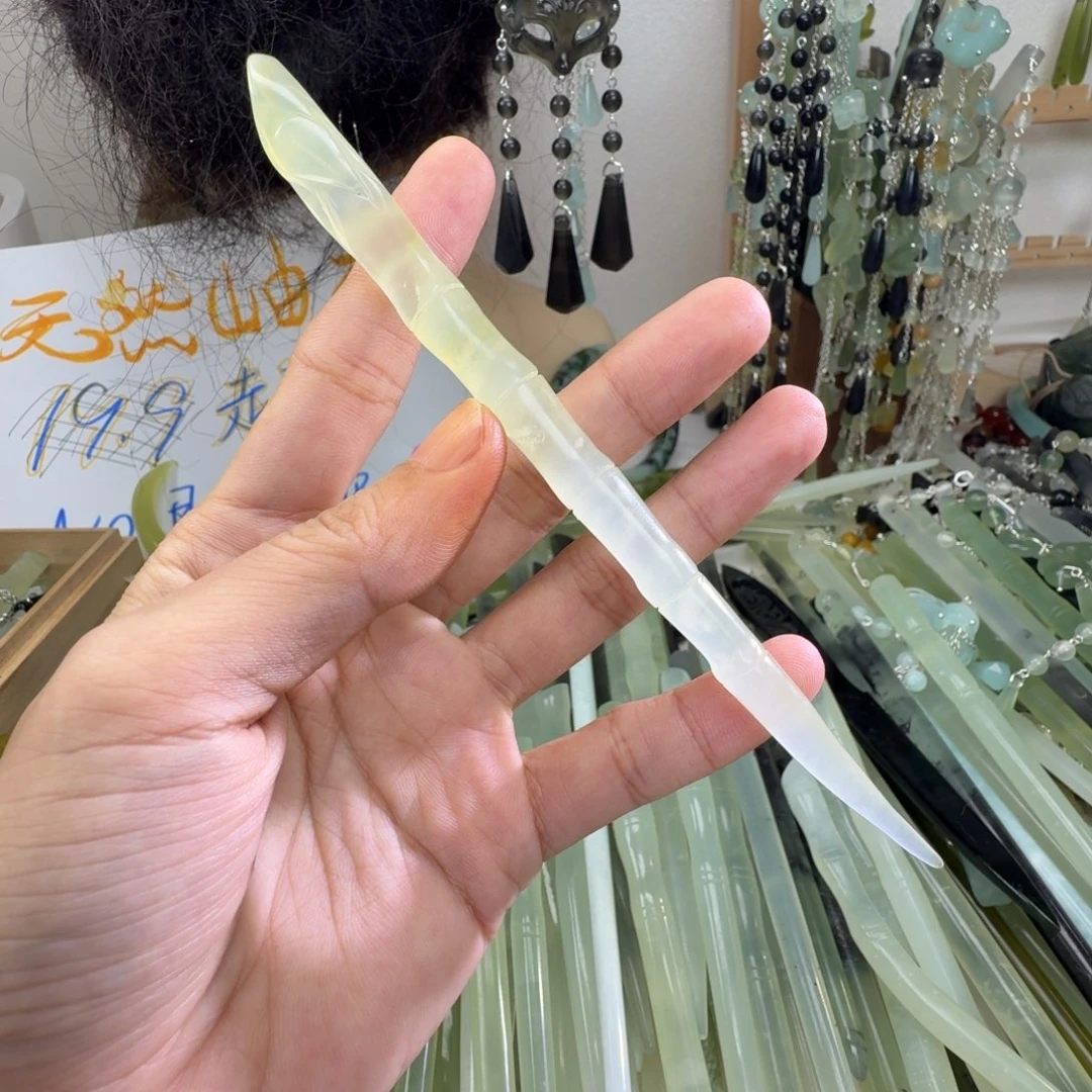 蛇纹石玉合金发饰