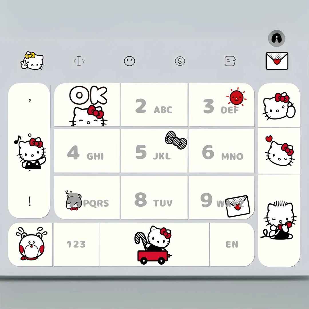 【大按键凯蒂】双色键盘/苹果ios/安卓／百度输入法手机打字用键盘