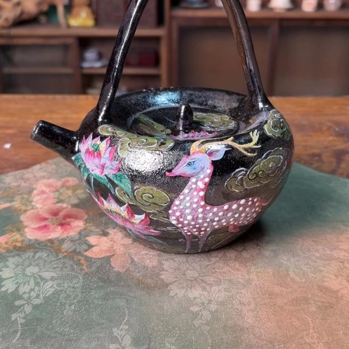 柴烧纯手工手绘陶瓷