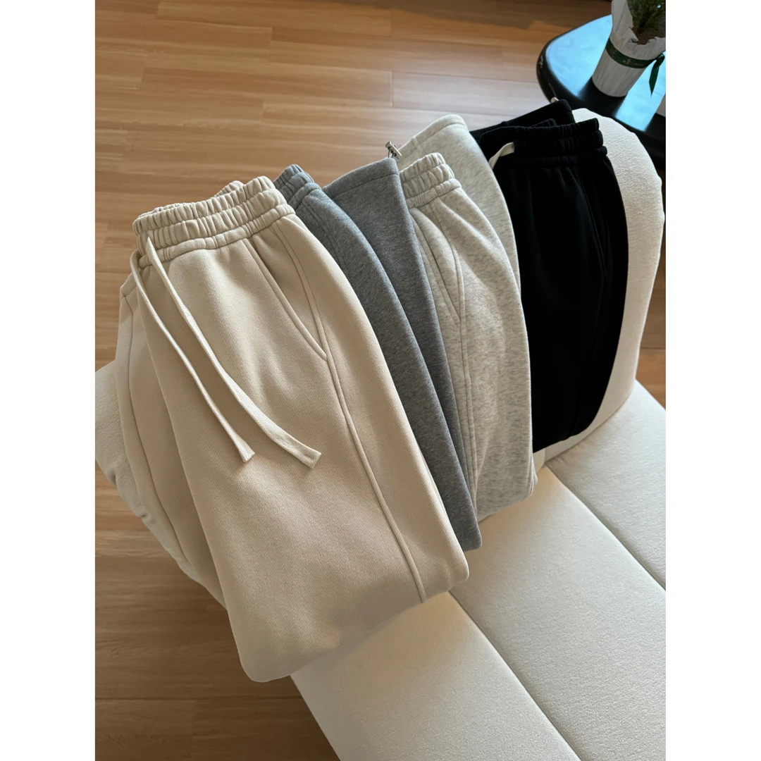 miss muzi｜“超厚过冬神裤”高克重软软厚绒显瘦休闲两穿卫裤