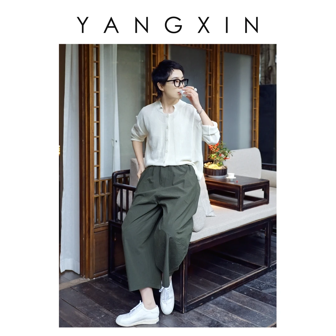 【无龄·杨昕】“云感柔纱”时尚轻盈文艺针织开衫气质通勤衬衫SS02017