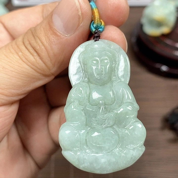 颈饰未镶嵌翡翠天然翡翠玉A货配证书
