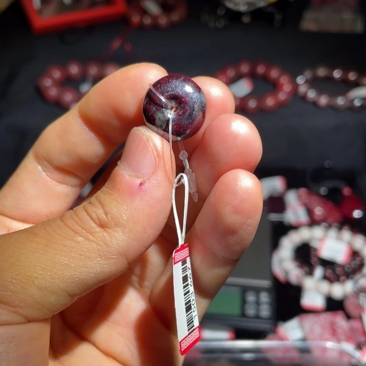 天然辰砂原矿平安扣