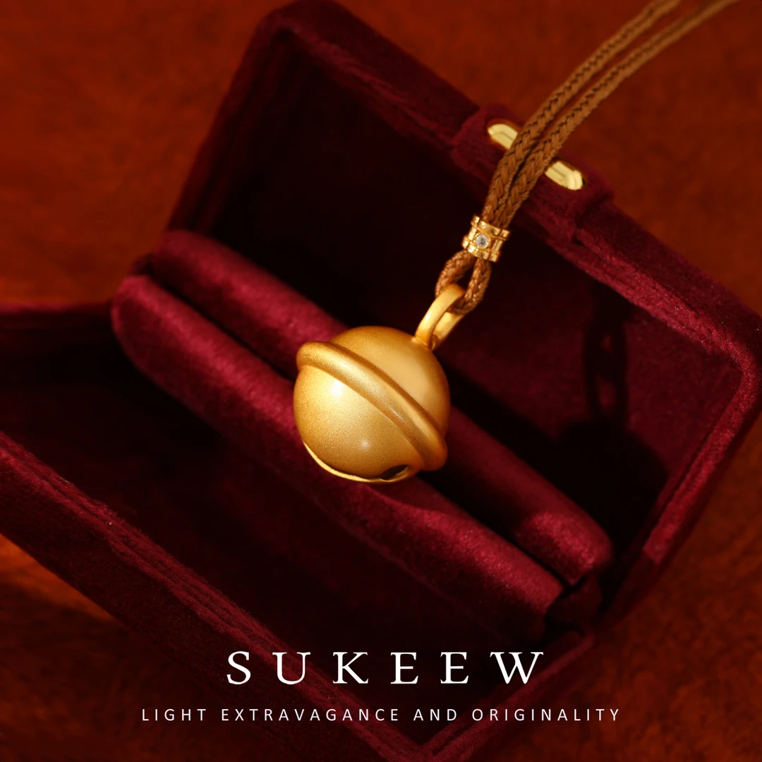 SUKEEW/酥可 镀k金【风吟】简约手工小铃铛项链295201