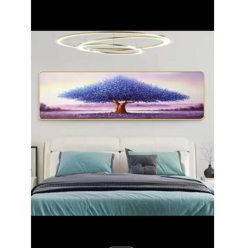 平面【紫气东来】304轻奢卧室画装饰大气横幅卧室背景墙装饰画捡漏