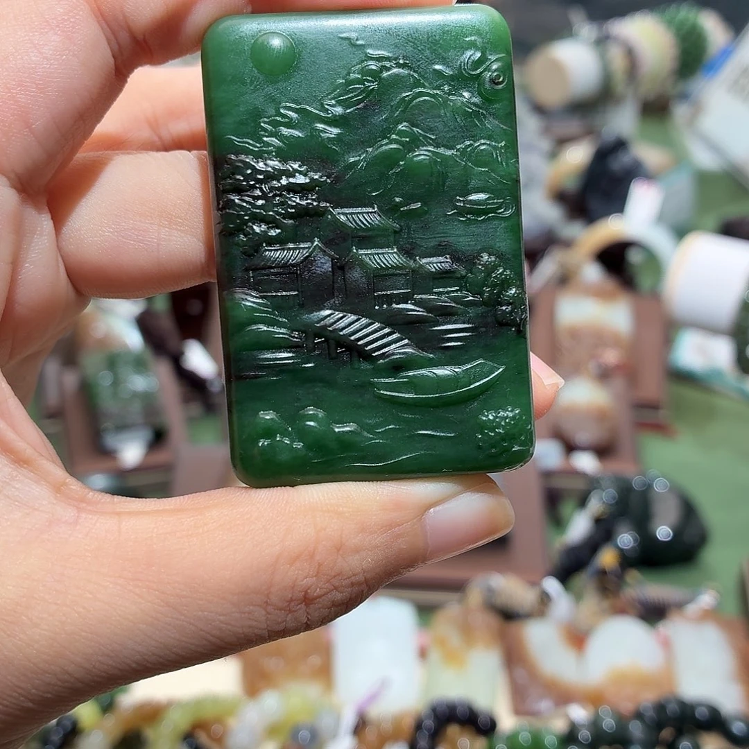 和田玉未镶嵌颈饰