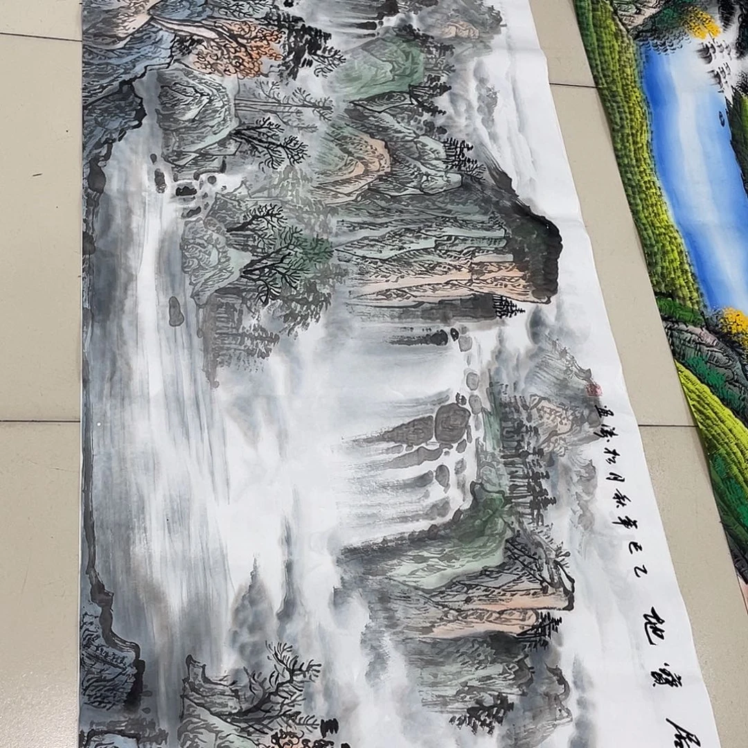 国画纯手绘的花鸟山水