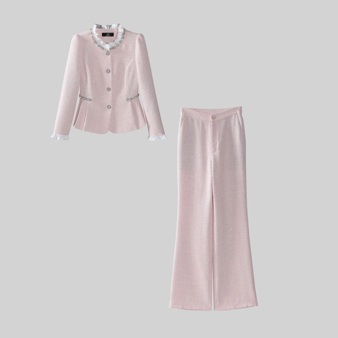 〈纪朵研〉1400休闲风时尚套装静奢风气质INS风