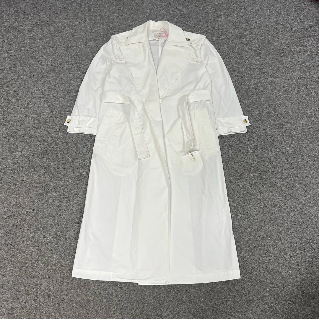 99新 BOTTEGA VENETA/葆蝶家 bv 白色 风衣