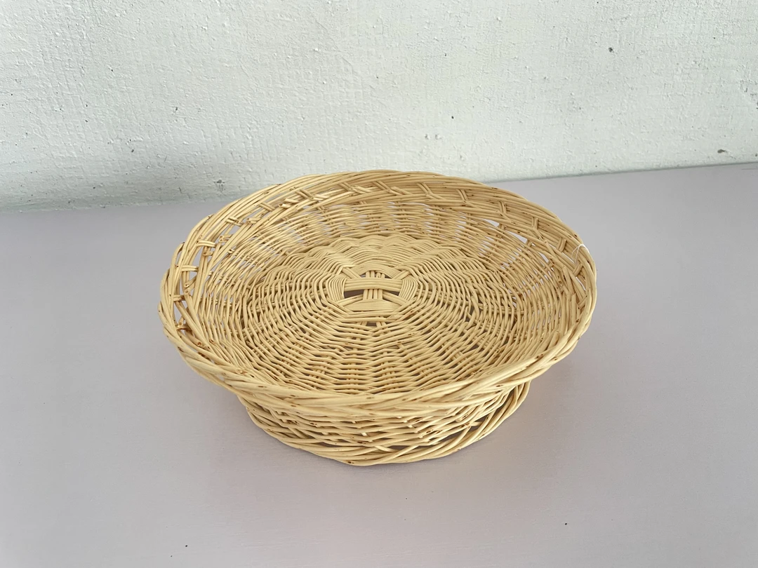 纯手工果盘篮子创意柳编简约收纳盒藤编编篮时尚家用托盘