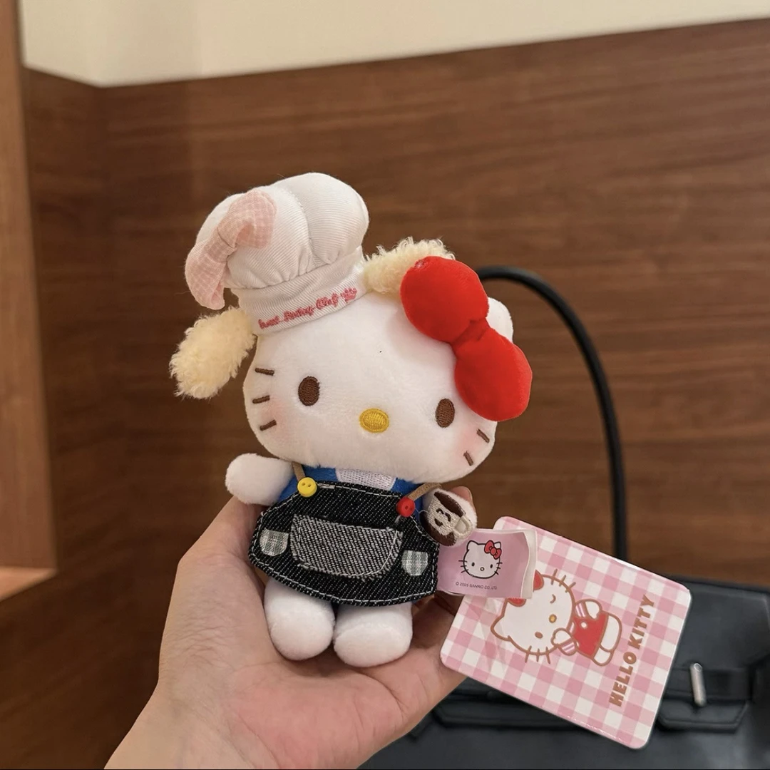 正版hellokitty三丽鸥凯蒂猫包包挂件毛绒公仔钥匙扣书包挂饰玩偶