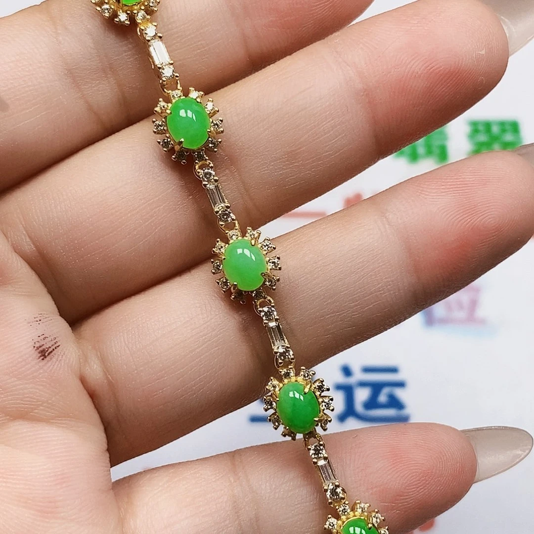 翡翠银S925镶嵌戒指1236