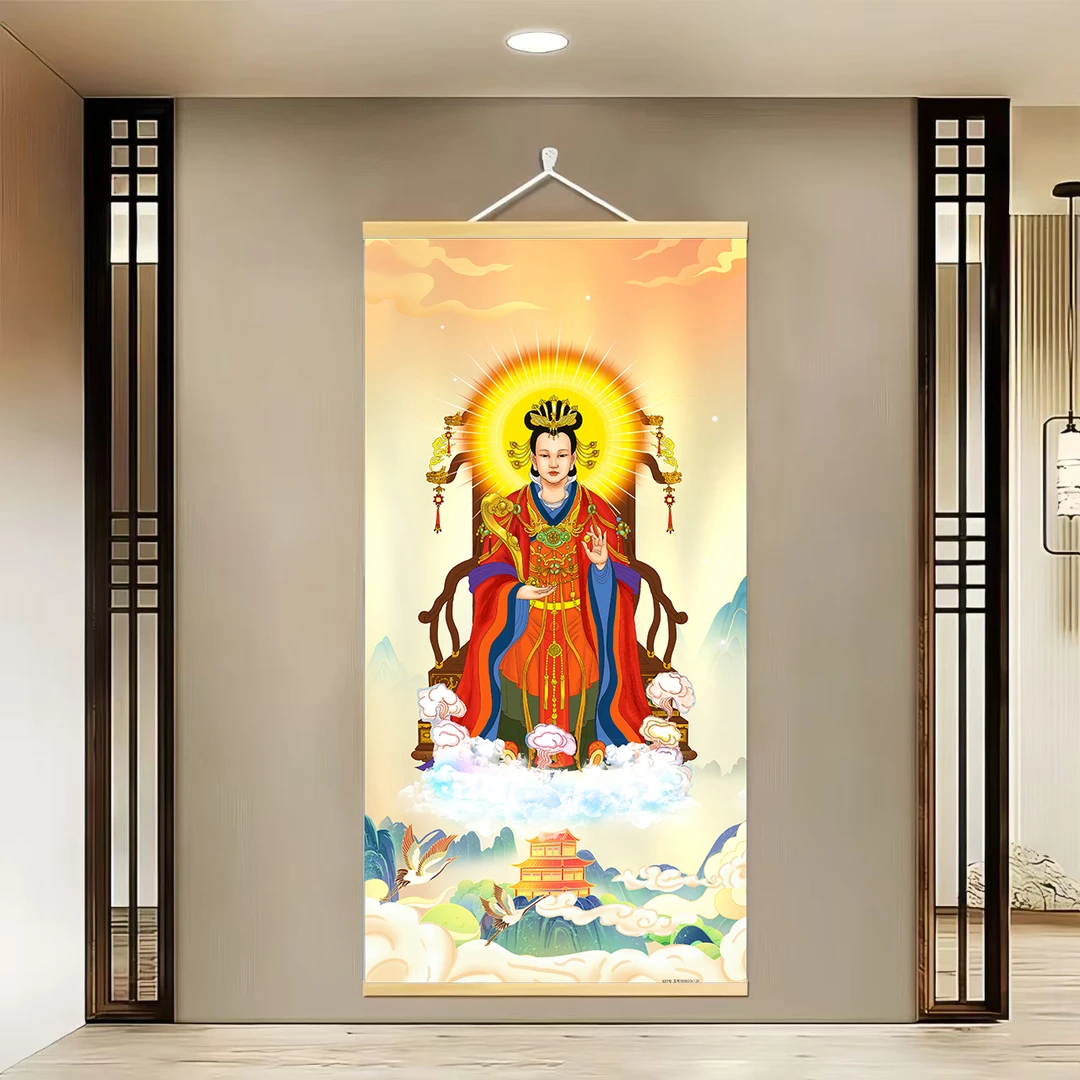 【527王母】60x120cm现代简约挂轴装饰画办公室家居装饰画