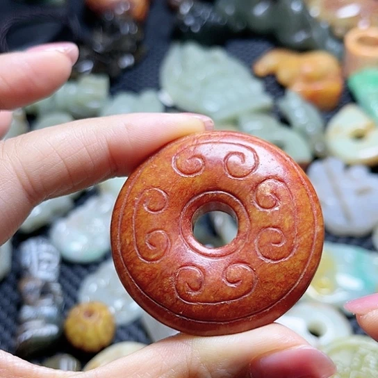 白玉菩提吊坠摆件