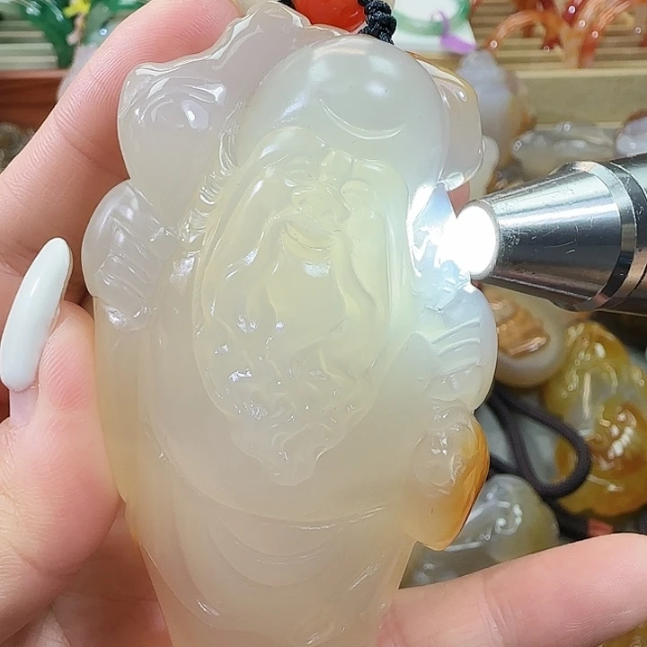 玛瑙/玉髓合金手把件