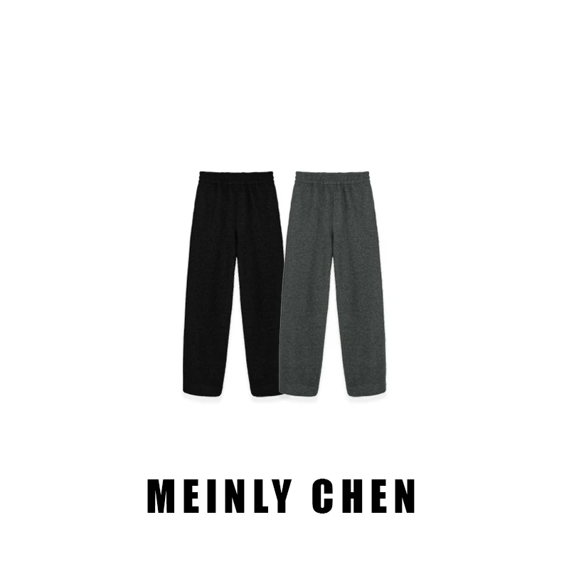 【MEINLY CHEN】【直筒裤】高端设计师款秋冬经典直筒休闲裤824773-1