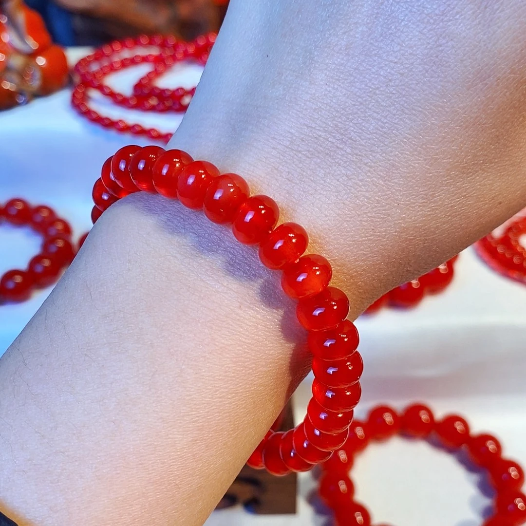高端定制手串手链0.9m12-13g红色