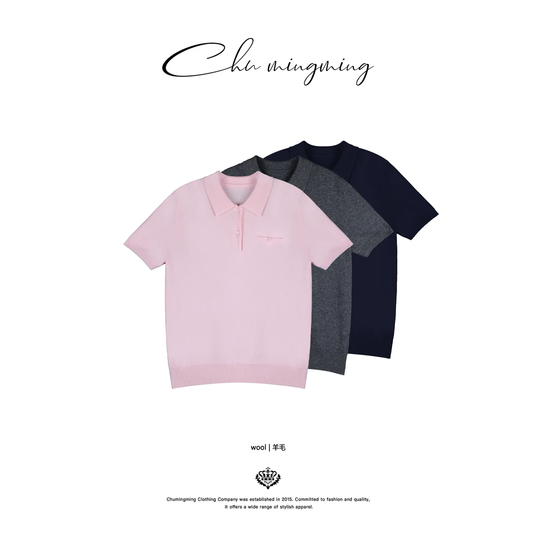 【CHU/2025SSNEW】《奶昔》polo绵羊毛上衣SS2532-1