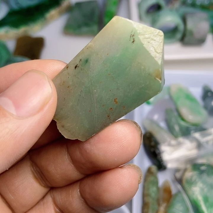 翡翠散珠天然翡翠A货挂件