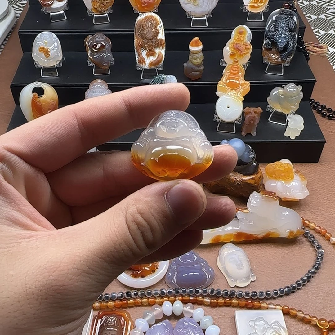 玛瑙/玉髓未镶嵌吊坠(不含链)