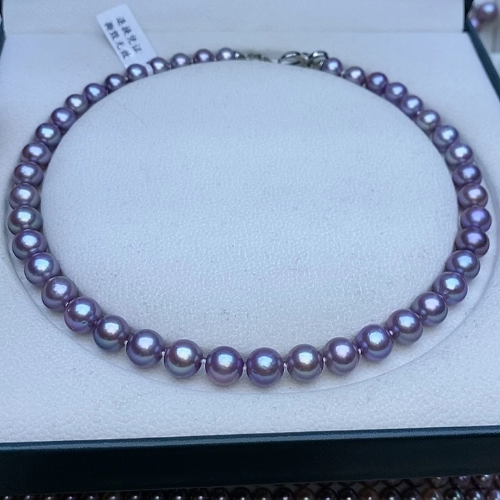 淡水珍珠项链未镶嵌蓝紫