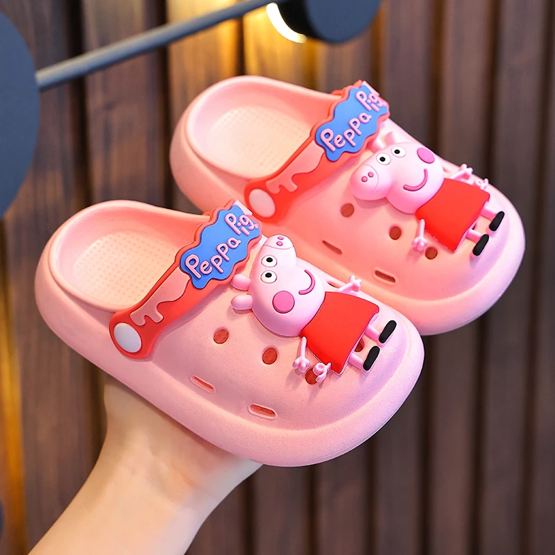 新款儿童洞洞拖鞋夏可爱女童室内洗澡防滑沙滩小孩包头亲子凉拖鞋