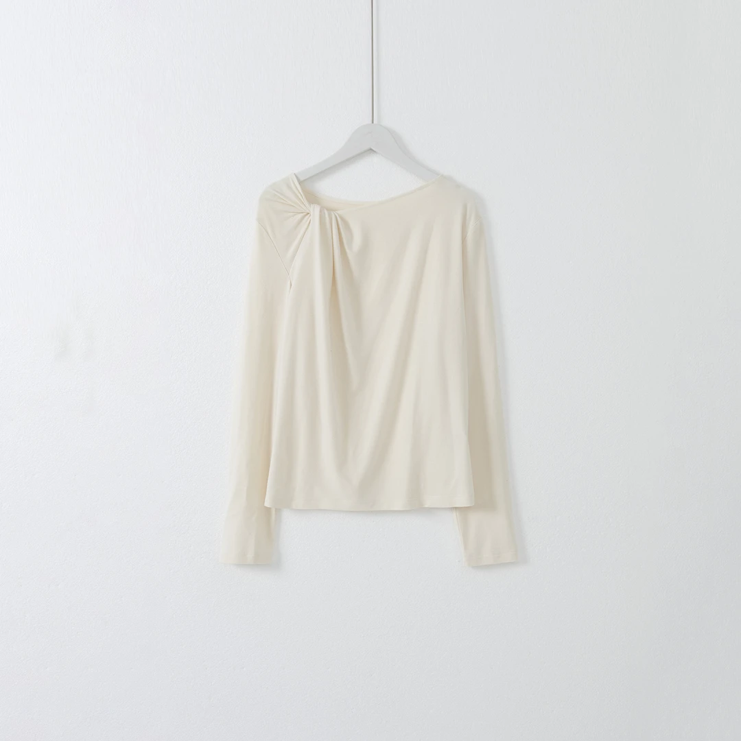 几里与麻 设计感扭结文艺打底衫 衣长53胸围88 2090631