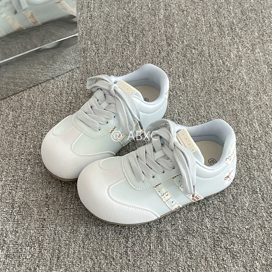 百搭韩系德训鞋女款秋季新款2025爆款原创小众设计小白鞋休闲板鞋