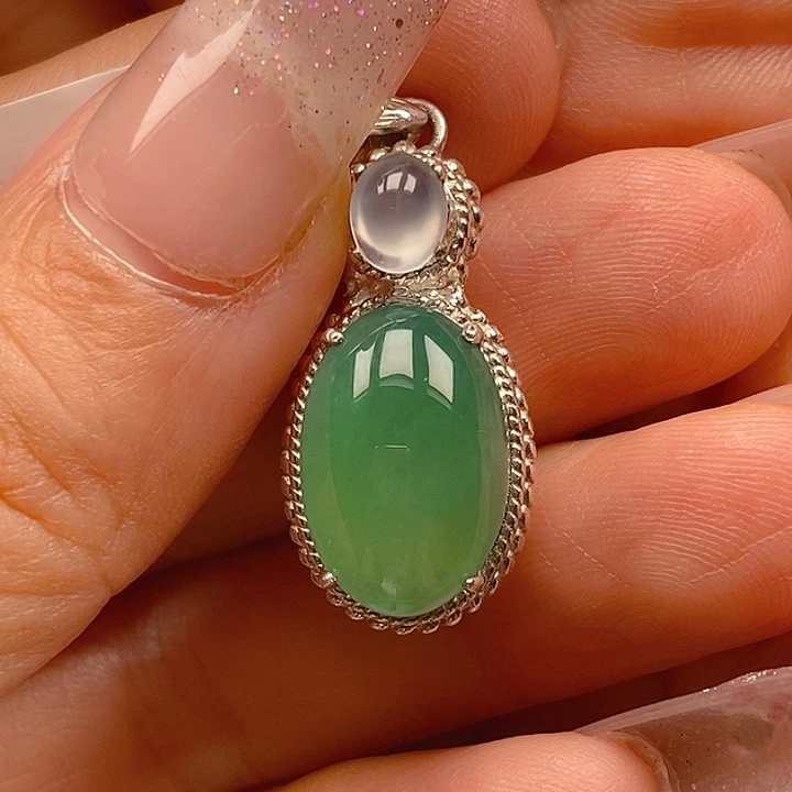 翡翠未镶嵌耳饰翡翠蛋面