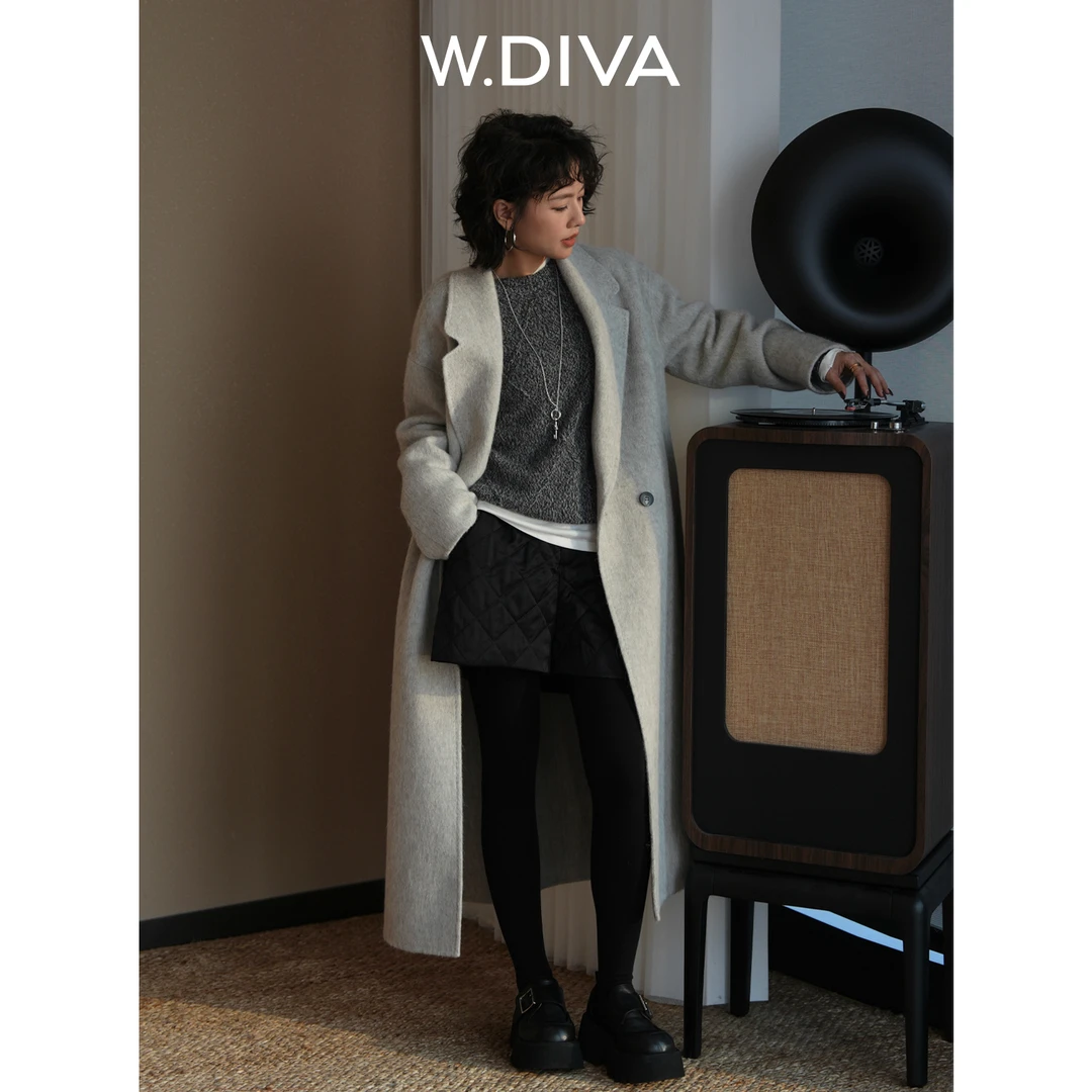 W.Diva【人生大衣】意大利进口Piacenza100%幼美洲驼大衣54C142942