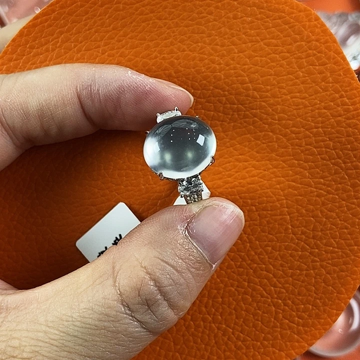 石英质玉银S925镀金镶嵌颈饰