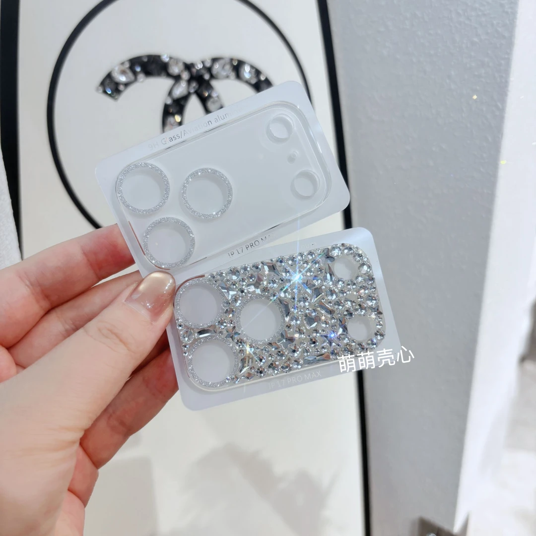 冰透镜头膜满钻手工17promax贴钻轻奢17pro水钻16promax
