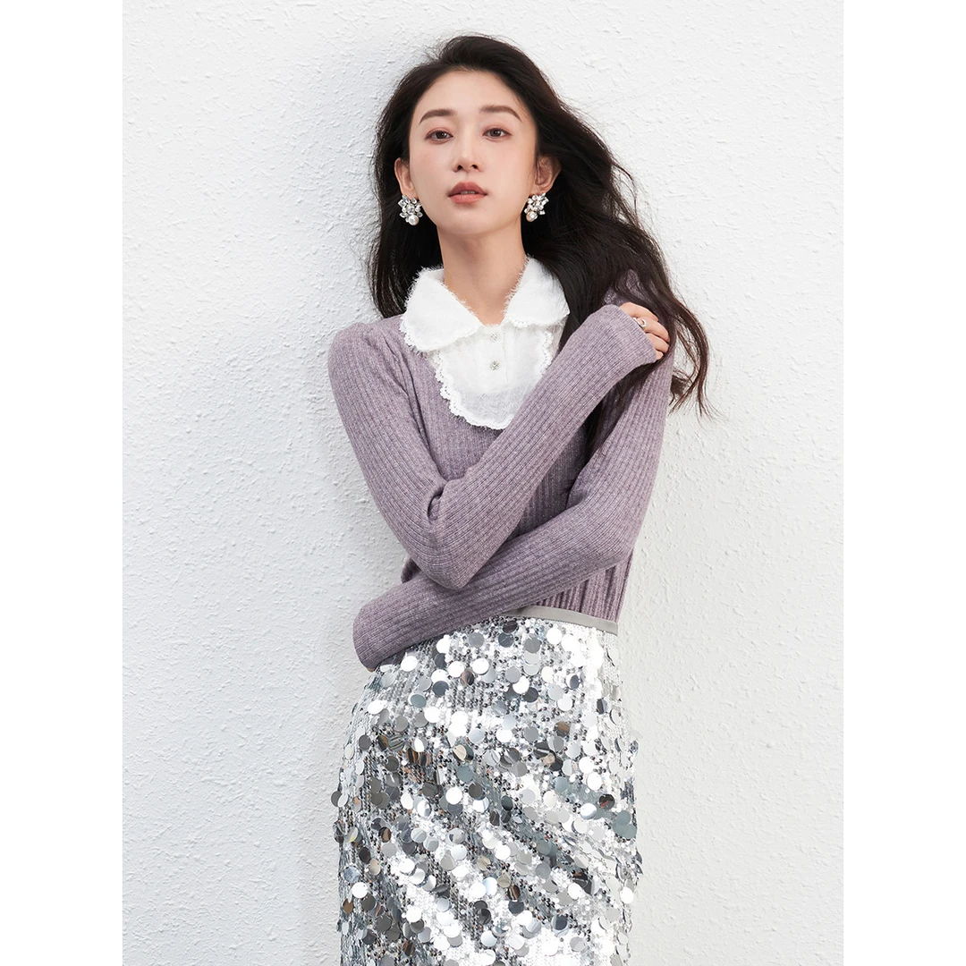 【诗语专属】EVA OUXIU/伊华欧秀毛针织衫ZS-E-44-27532-YL
