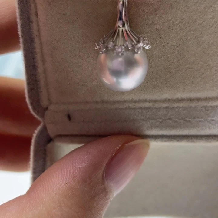 海水珍珠颈饰银S925镶嵌