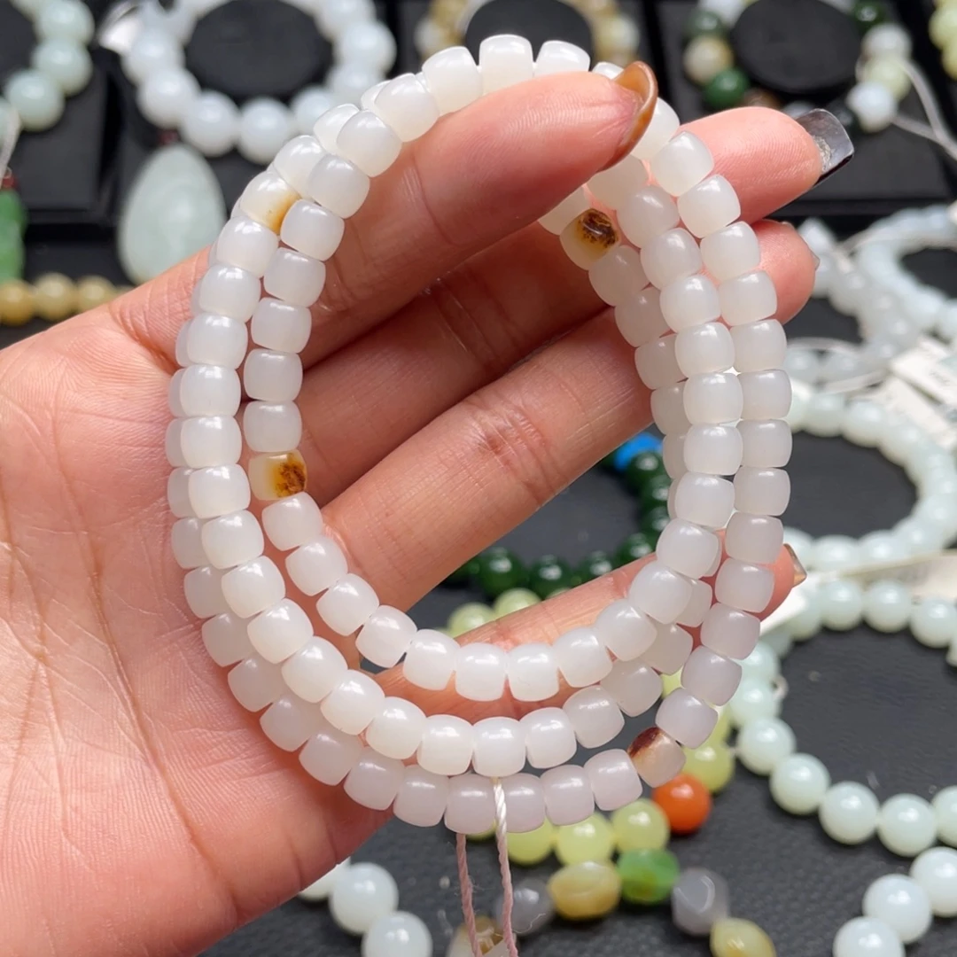 和田玉未镶嵌手链