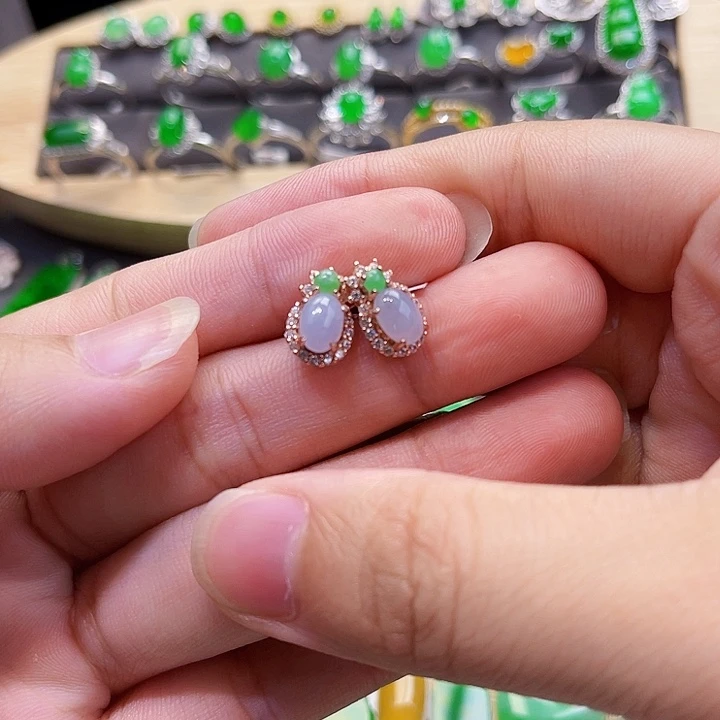 翡翠18K金镶嵌吊坠(不含链)裸石