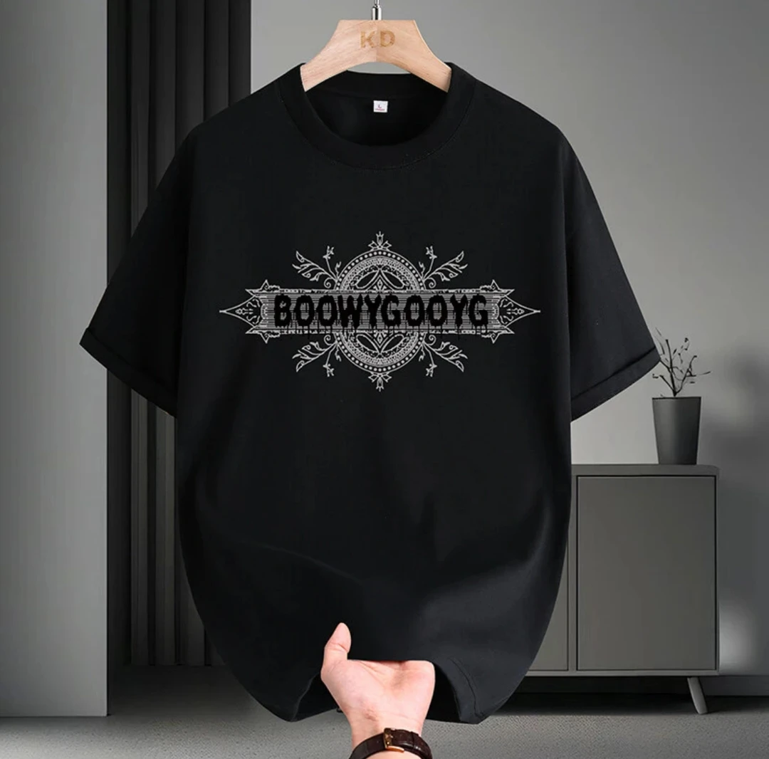 满翼印花纯棉短袖T恤夏季运动ins百搭圆领时尚宽松上衣