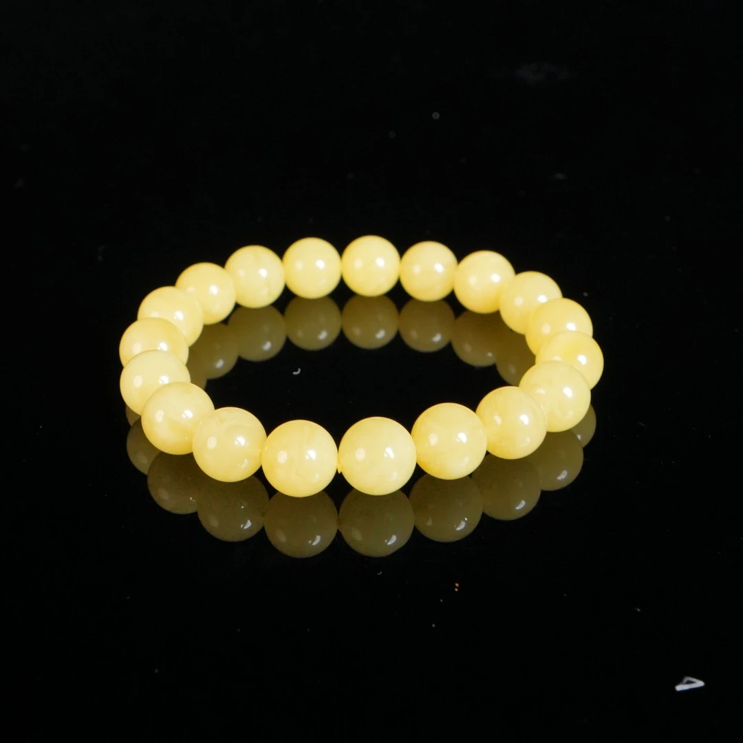 DY-B9213 10+俄料机油黄单圈手串 11.4g