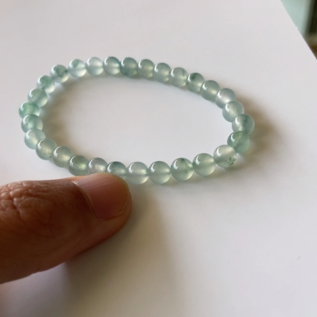 晴***️翡翠未镶嵌手链翡翠手串珠链工厂自己生产的